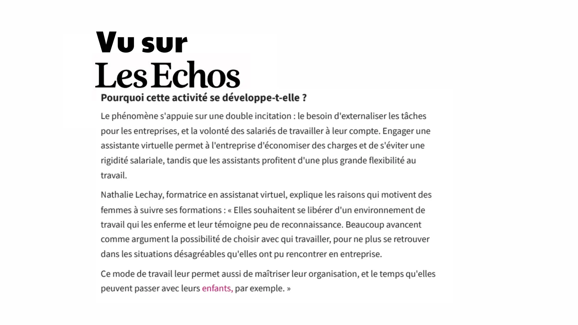 Article Les Échos