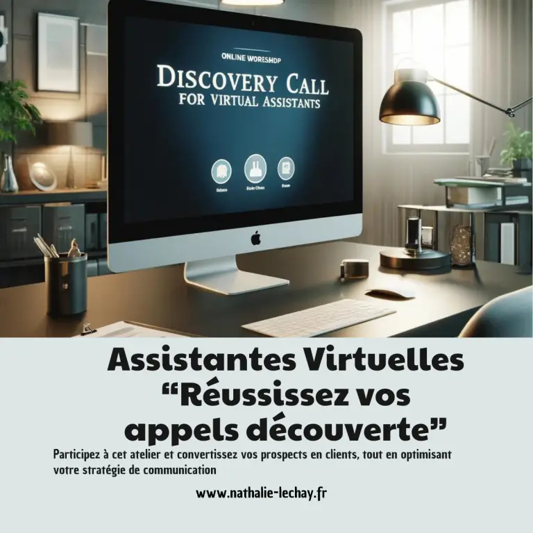 atelier gratuit pour réussir ses appels découvertes dans le cadre d'une activité d'assistante virtuelle en freelance